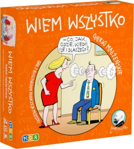 Wiem Wszystko -  towarzyska gra planszowa  z rysunkami Andrzeja Mleczki