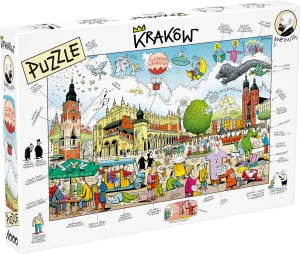 Kraków - puzzle z rysunkiem Andrzeja Mleczki 