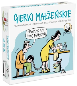 Gierki Małżeńskie -  towarzyska gra planszowa  z rysunkami Andrzeja Mleczki