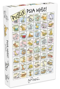 Psia kość ! - puzzle z rysunkiem Andrzeja Mleczki 